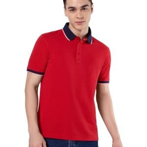 Symbol Premium Men's 100% Cotton Solid Polo T-Shirt - Regular Fit | Pique Knit